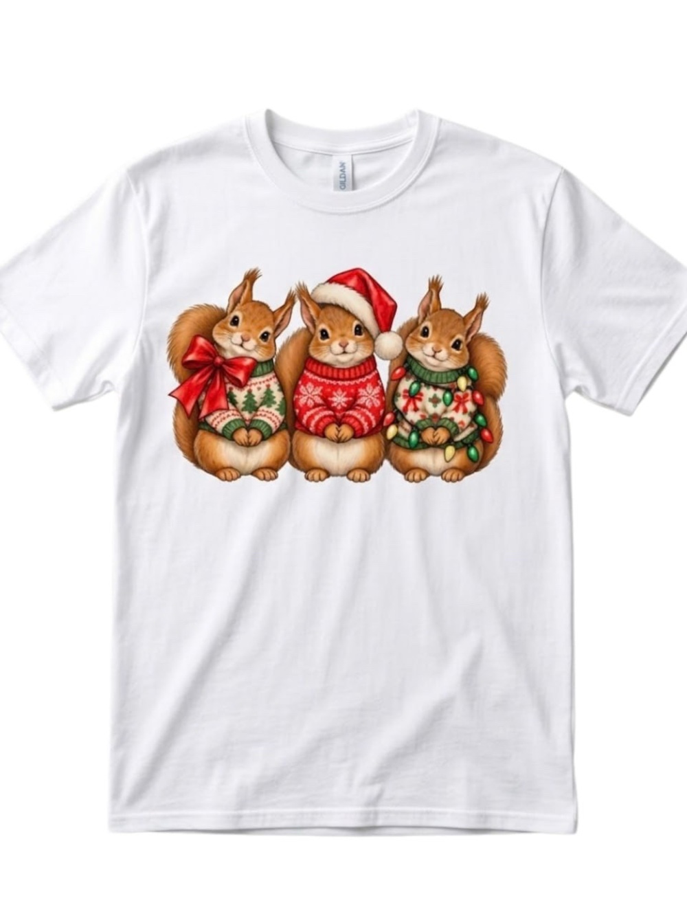 Holiday Squirrel Crew Christmas T-Shirt